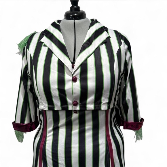 Dolls Kill The Bio-Exorcist Beetlejuice Costume Set, Plus Size 2X Cosplay, NEW - Picture 2 of 15